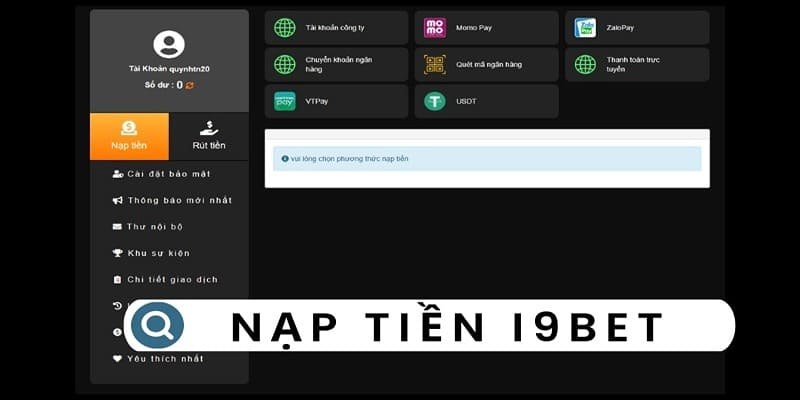Chọn phương thức nạp quen thuộc giúp bạn thao tác nhanh chóng nhất